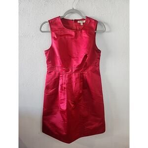 Women's Burberry London Red Burgundy Dress Size 4 Shift Career Cocktail